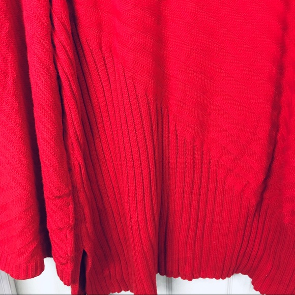 NWT Charter Club 2X red sweater - tunic length - Picture 5 of 8